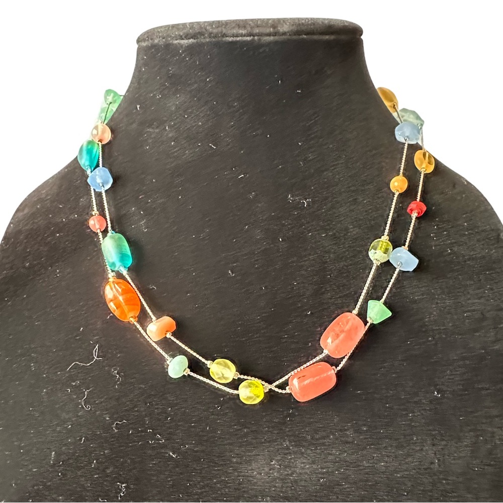 Multi colored stone necklace